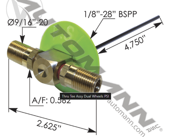 177.T17041-THRU TEE ASSY DUAL WHEELS PSI