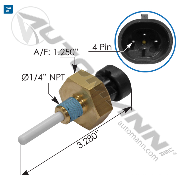 577.75639-Coolant Level Sensor Kenworth, Peterbilt..S291/203A, S291203, S291-203