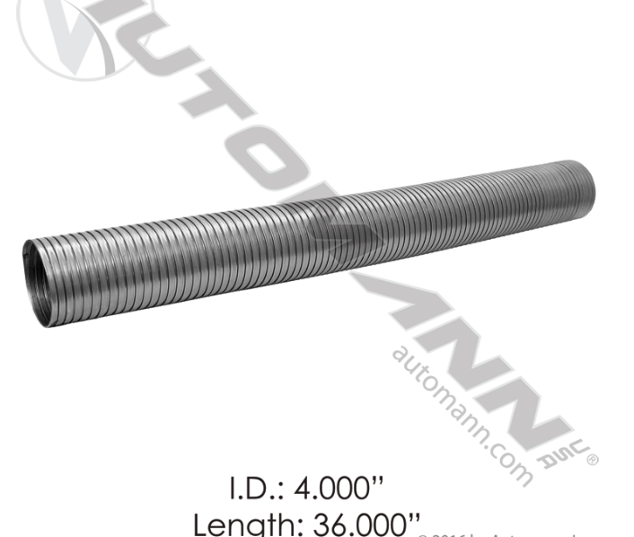 562.U7340-36SS-FLEX TUBING 4IN X 36 IN 409SS