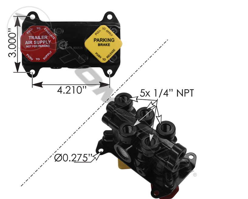 170.800516-MV3 TYPE DASH CONTROL VALVE MODULE 109865 800516 745800516