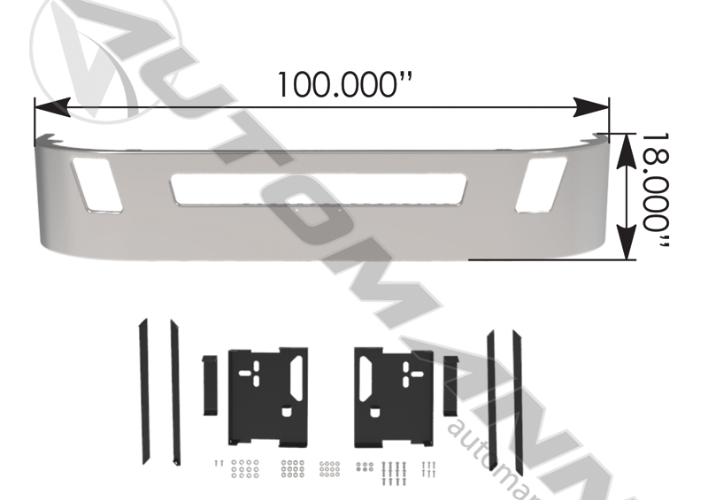 564.96102CF-BUMOER CHROME VOLVO 18IN VN-VNL