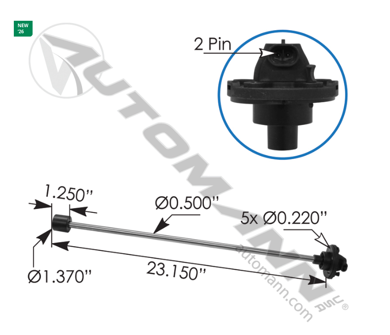 578.46019-FUEL SENDER FREIGHTLINER USE WITH 578.4 ORDERED AS 66-00939-025