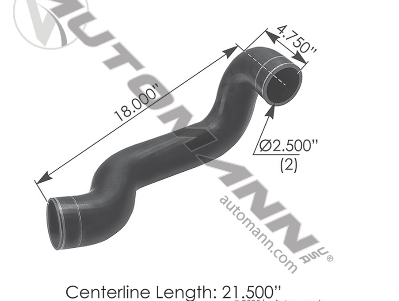 561.55617-RADIATOR INLET HOSE IHC AS 56155617