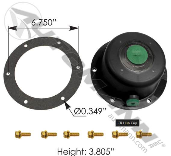 180.CR1696-CR HUB CAP