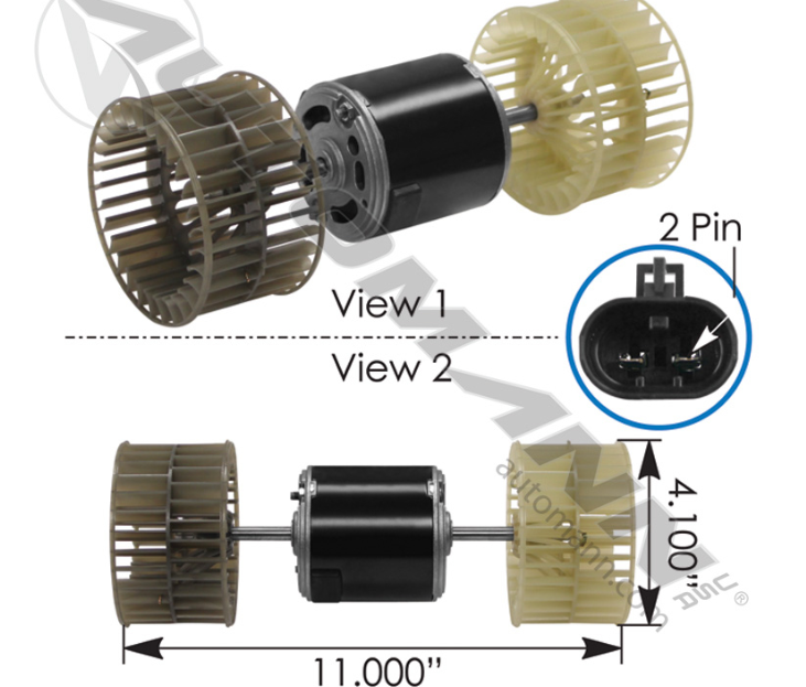 830.21205BE-BLOWER HVAC FREIGHTLINER BEHR